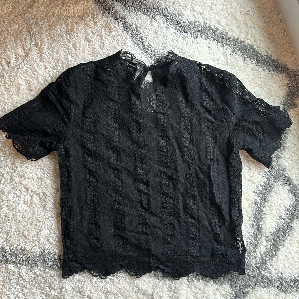 Dynamite small black lace top